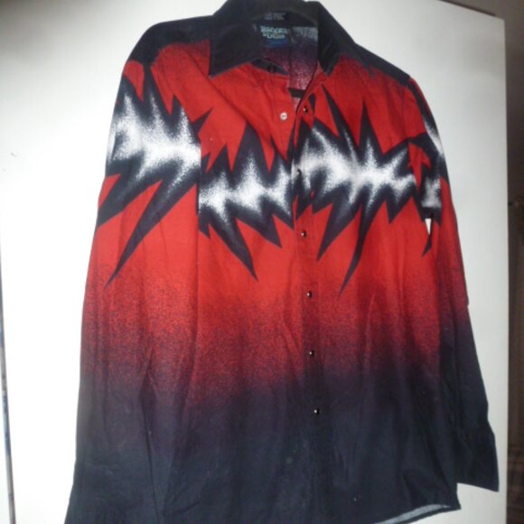 Vintage Brooks & Dunn Panhandle Slim Flame Shirt – Men’s Medium - Picture 1 of 13